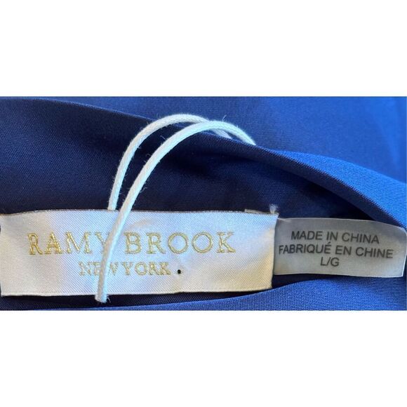 Ramy Brook Diane Long Sleeve Romper in Navy Blue NWT Size Large - Picture 7 of 7